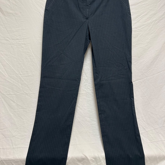 Sandra Angelozzi Black Stripped Dress Pants - Picture 1 of 5
